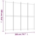 thumbnail image 4 of vidaXL 4-Panel Room Divider Anthracite 200x180 cm Fabric, 4 of 5