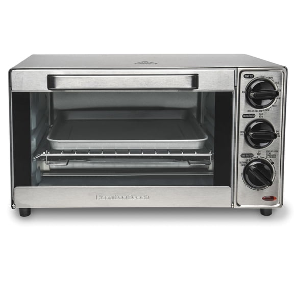 Hamilton Beach 4 Slice Toaster Oven, Stainless Steel 31401JC