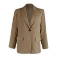 thumbnail image 4 of CEHVOM Mode Femmes Col Rabattu Manches Longues Manteau Cardigan Blouse Décontractée Liquidation, 4 of 5