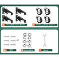 thumbnail image 3 of LLMRR Workbench Casters Kit, 4 PCS Heavy Duty Casters with Brake, with Lifting and Lowering Function, Quick Release Stepdown Caster for Workbenches, Machinery and Tables, Load 720LBS, Black, 3 of 8