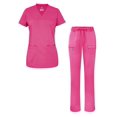 thumbnail image 1 of Adar Ensemble de Vêtements Médicaux pour Femmes - Haut de Gommage Col en V Incurvé & Pantalon D\'uniforme Médical à Cordon, 1 of 7
