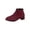 Wine, variant on EYWGYA Women's Ankle Boots,Women Low Heel Boots, Casual Winter Short Boots Solid Color Pointed Side Zipper Heel Low Heel Ankle Boots