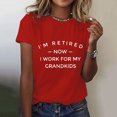thumbnail image 2 of B91xZ Chemise d'Été pour Femmes à Manches Courtes, Tee-Shirt Décontracté Ample de Printemps, Rouge TTG, 2 of 5