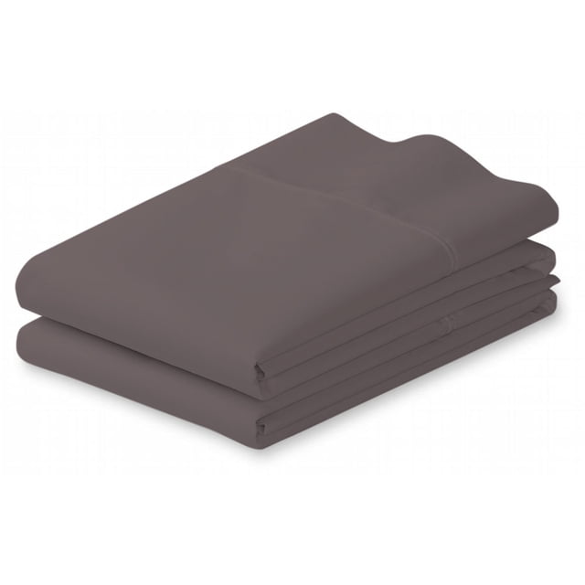Taies d'Oreiller 100 % Coton, 400 Fils, 2 Pcs (Standard/Queen, Gris)