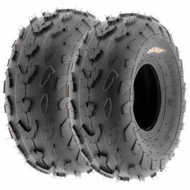 Paire de 2 Pneus Sport-Performance Sunf A007 18X7-7 Atv, 4 Pr, Sans Chambre à Air