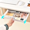 thumbnail image 4 of Under Desk Drawer  Self-Adhesive Pencil Tray Drawer Under Desk Organizer Storage Box Drawer for Workstations  Gaming Tables  Office Organization, 4 of 8