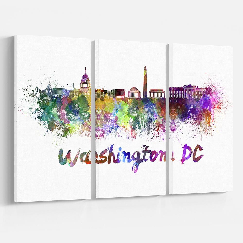 Design Art La Ligne D'Horizon De Washington Dc Art Sur Toile