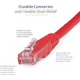 thumbnail image 4 of StarTech Câble Ethernet CAT6 5 Pieds - Red CAT 6 Gigabit - 650mhz 100W PoE++ RJ45 UTP Moulé Catégorie 6, 4 of 5