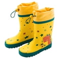thumbnail image 1 of Splozh Little Girl Waterproof Rain Boots Toddler Rain Boots Baby Rain Boots Short Rain Boots for Toddler Easy On Lightweight Yellow,9-9.5 Years, 1 of 4
