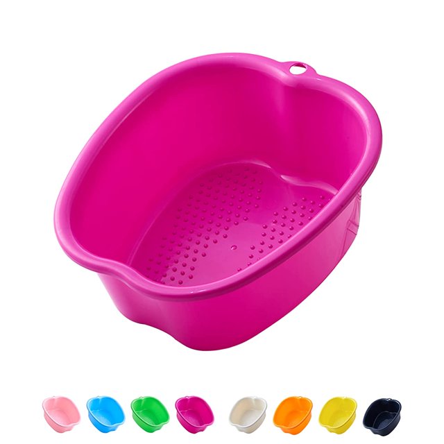 Jinsinto Large Foot Bath Bowl, Thick Sturdy Plastic Foot Basin Foot Bath For Foot Bath Spa And Foot Bath Massage Pedicure, Calluses, Cuticles And Detoxification (Foot Basin-purple)