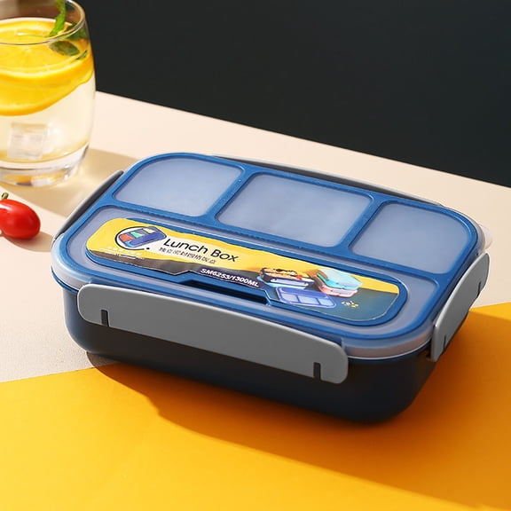 Meitianfacai 1300ml Leakproof Bento Box With 4 Compartments For Adults Microwave And Dishwasher Safe