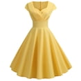 thumbnail image 1 of TIMIFIS Robe à Manches Courtes pour Femmes, Style Rétro Vintage des Années 1950, Robe de Cocktail Évasée, Robe à Pois Audrey, Robe d'Été Décontractée, Robe Trapèze, Robe de Travail, Robes d'Invitée de Mariage, Été, 1 of 5