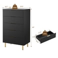 thumbnail image 2 of Kojooin 5 Drawer Wood Dresser, Tall Modern Storage Chest with Gold Handles for Bedroom, Living Room, Closet, 2 of 7