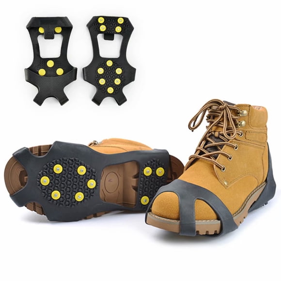 1 Paire de Crampons de Glace et de Neige Crampons de Glace Traction Poignées de Neige Traction Crampon Antidérapant Crampons à 10 Crampons pour Chaussure/botte à Enfiler Chaussures Extensibles Hommes et Femmes-TG