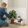 thumbnail image 2 of PawHut Stainless Steel Cat Litter Box, Large Enclosed Litter Box with Scoop, 2 of 10