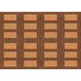 thumbnail image 1 of Ahgly Tapis Rectangulaire Lavable en Machine Intérieur Transitionnel Brun Selle, 2 Pieds x 5 Pieds, 1 of 7