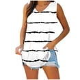 thumbnail image 1 of Mode Femmes Décontracté Col en V Blouse Imprimée Sans Manches T-Shirt Élégant Débardeur d'Été, 1 of 6