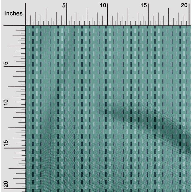 oneOone Cotton Cambric Fabric Line Block Print Sewing Fabric BTY 56 Inch Wide