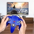 thumbnail image 4 of Manette Version USB Classique N64, Manette de Jeu Filaire USB N64 pour PC, Joystick, Clé de Jeu Filaire USB N64 Bits pour PC Windows MAC Linux Genesis Raspberry Pi Retropie Emulator [Plug & Play] (Bleu), 4 of 7