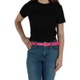 thumbnail image 2 of CTM®  Leather 1 1/8 Inch Dress Belt (Women's), 2 of 3