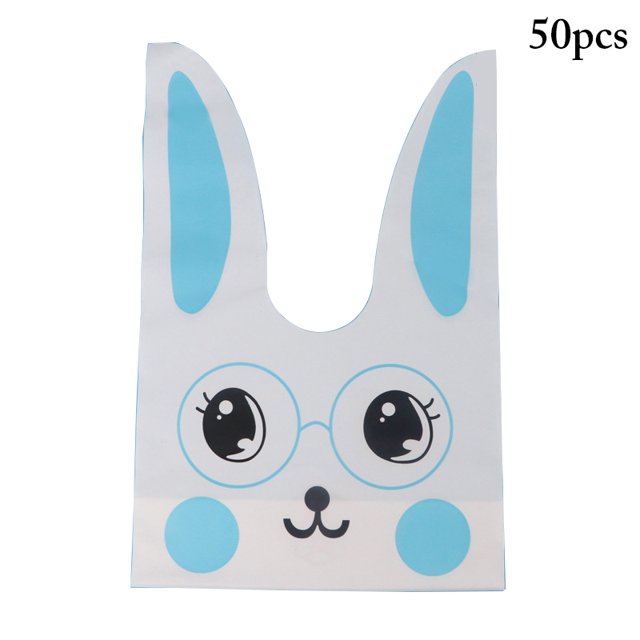 Coofit 50PCS Candy Bag Rabbit Ears Design Treat Bag Party Favor Bag for Cookies Candy
