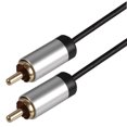 thumbnail image 1 of PRO SIGNAL Slim Phono (RCA) Plug to Phono Plug Plomb avec Coques en Aluminium 2M, 1 of 1