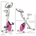 thumbnail image 2 of Soozier Foldable Exercise Bike with 8-Level Magnetic Resistance, Pink, 2 of 8
