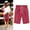 Watermelon Red, variant on Women's High Waist Beach Shorts - Lacing Five Point Pants with Pockets, Polyester Workout Casual Wear