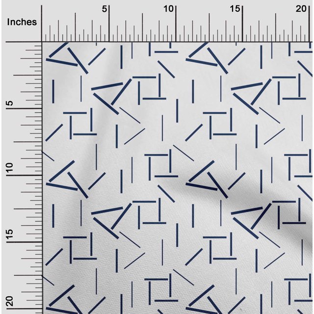oneOone Cotton Flex Fabric Line Geometric Printed Fabric 1 Yard 40 Inch Wide