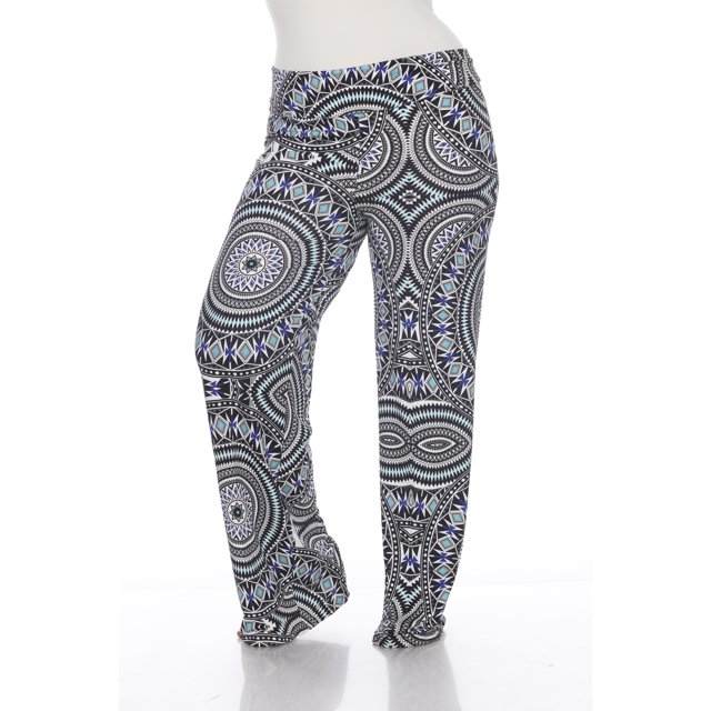 White Mark Women's Printed Palazzo Pants