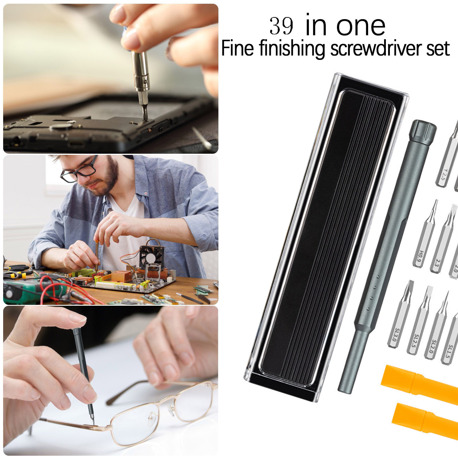 Tyidzon Household Multifunction Screwdriver Set 39 In 1 Screwdriver Set Repair Tool Kit