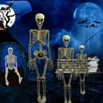 thumbnail image 2 of Halloween Human Skeleton Oversized Poseable Full Life Size Decoration Party Prop, 2 of 5