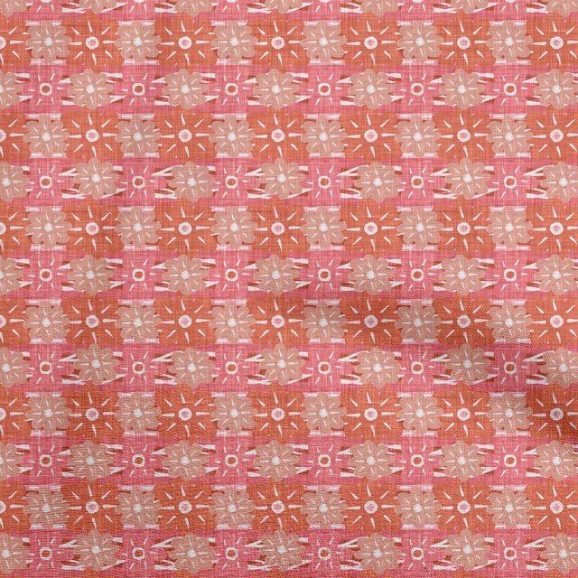 oneOone Velvet Rust Brown Fabric Floral Diy Clothing Quilting Fabric Print Fabric By Yard 58 Inch Wide