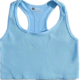 thumbnail image 1 of LYMAYTER Round Neck Tank for Women Ribbed Sleeveless Crop Top Fitted Basic Shirts for S-M, 1 of 10