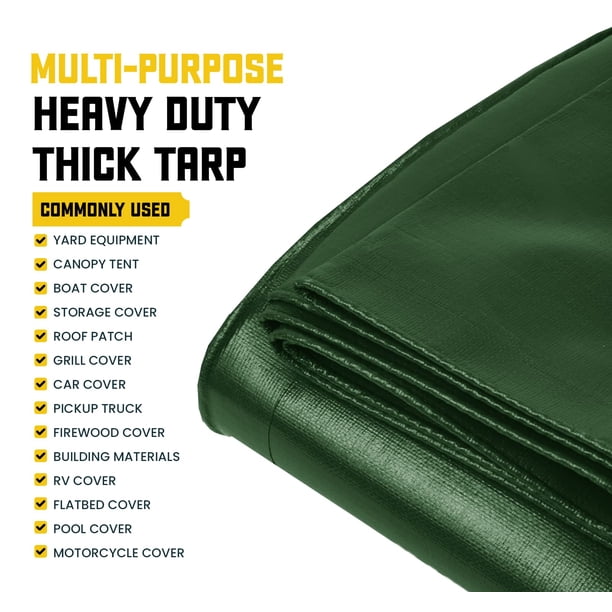 Core Tarps Extreme Heavy Duty 20 Mil Tarp Cover Waterproof UV