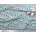 thumbnail image 2 of Soimoi Poly Georgette Fabric Stripe & Shark Fish Kids Print Sewing Fabric Yard 42 Inch Wide, 2 of 3