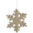thumbnail image 1 of Vickerman 18 Pouces Ornement de Noël Flocon de Neige Pailleté Champagne, 1 of 2