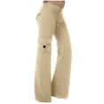 thumbnail image 1 of Timegard Womens Pants Workout Comfy High Waist Wide Leg Trousers Straight Solid Colar Pants with Button Pocket, 1 of 7