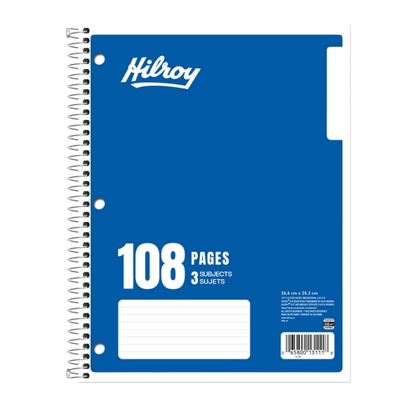 Hilroy® Cahier 3 sujets 108 pages, bleu foncé
