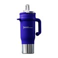 thumbnail image 1 of Gobelet Isotherme en Acier Inoxydable 40oz avec Poignée, Double Paroi sous Vide, Couvercle Anti-Déversement, Paille Réutilisable, Grande Capacité 1200ml Tasse pour Boissons Froides et Chaudes, Bleu/noir/blanc/naturel, 1 of 8