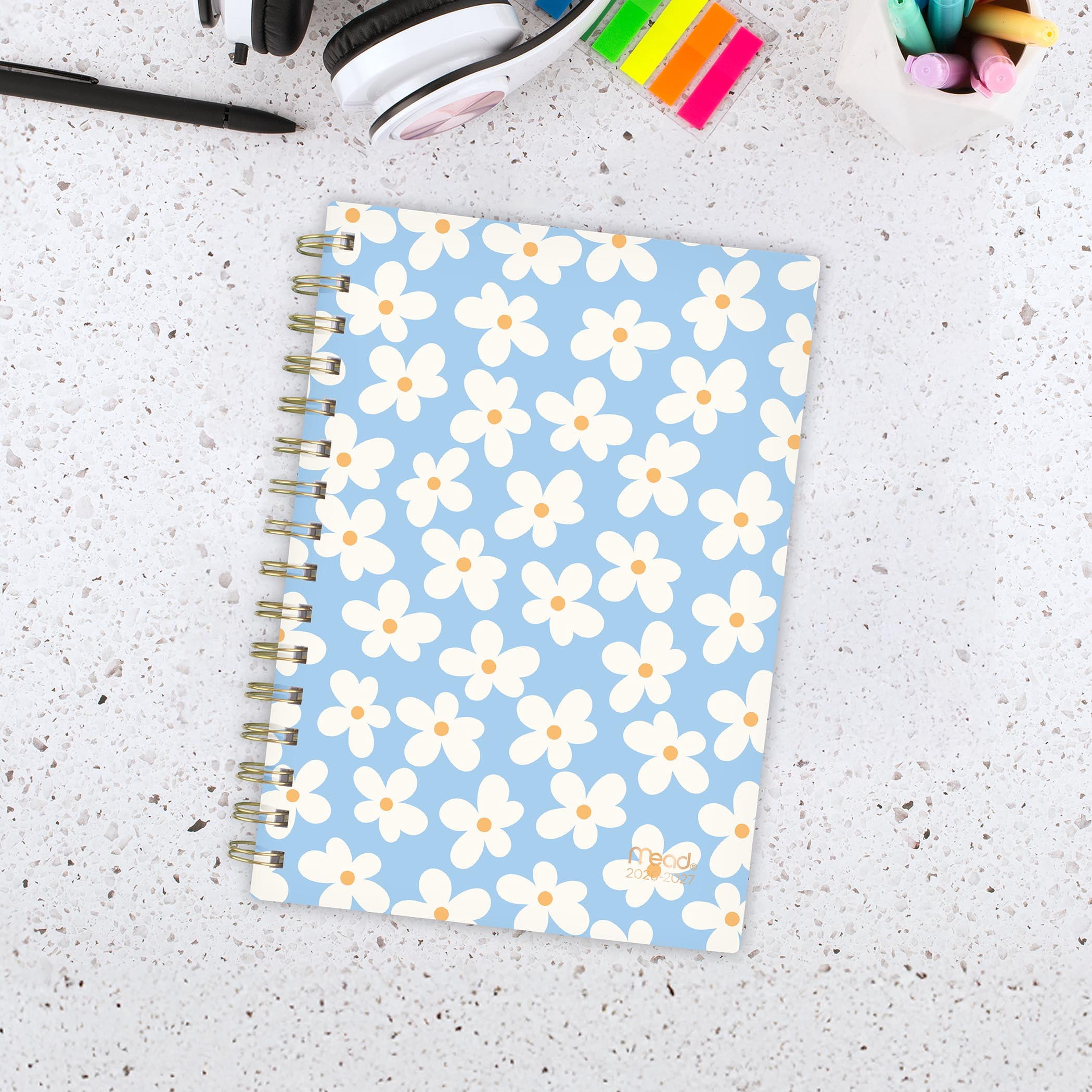 2026-2027 Mead Summer Blossom 12-Month Small Weekly and Monthly Academic Year Planner