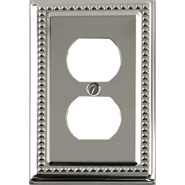 Prise duplex chrome vintage d'Atron Electro Industries