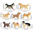 thumbnail image 4 of 8PCS Dog Figurines Playset Mini  Detailed Plastic Puppy Figures Cake Toppers Birthday Gift For Kids, 4 of 6