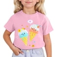 thumbnail image 1 of HNMKIU T-Shirt à Manches Courtes Imprimé Mignon pour Filles à Col Rond pour Enfants T-Shirt Graphique Haut pour l'Été Confortable pour Tous les Jours Tenue Active Stylée pour Filles, 1 of 4