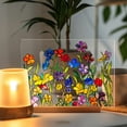 thumbnail image 4 of Nilvkv Acrylic Printed Desktop Display Floral Decoration Wooden Base Transparent Desktop Ornament, 4 of 6