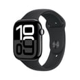 thumbnail image 1 of Apple Watch Series 10 GPS 46mm Jet Black Aluminum Case with Black Sport Band - M/L, 1 of 9