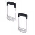 thumbnail image 1 of Oleegame 2PC Kitchen Utensils Set And Masher Potatoes Mashed Fruit Potato Vegetable Premium Kitchen，Dining & Bar Silver, 1 of 9