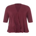 thumbnail image 3 of MesaSe Lightweight Cardigans for Women Soft Open Front Casual Cardigans 3/4 Sleeve Draped Ruffles Sweater, 3 of 8