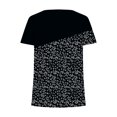 thumbnail image 4 of Birdeem Fashion Womens Casual Printed Square Neck Short Sleeve Buttons Tops Loose Blouses, 4 of 5