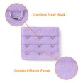 thumbnail image 4 of INSPIRE CHIC Rallonges de Soutien-Gorge pour Femmes à 3 Crochets 3 Rangées Bretelle de Soutien-Gorge Extensible Boucle Crochets Bande de Soutien-Gorge Violet Pâle 3, 4 of 5